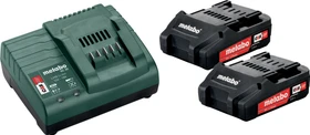 Metabo Starterset 18V, 2.0Ah, Li-Ionen, 2 Akkus [4.0Ah] [72Wh]