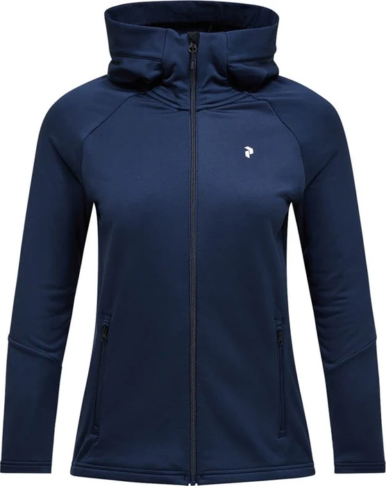 Peak Performance Rider Essentials Midlayer Zip Hood Jacke blue shadow (Damen)