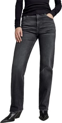 G-Star Viktoria High Straight Jeans worn in black moon (Damen)