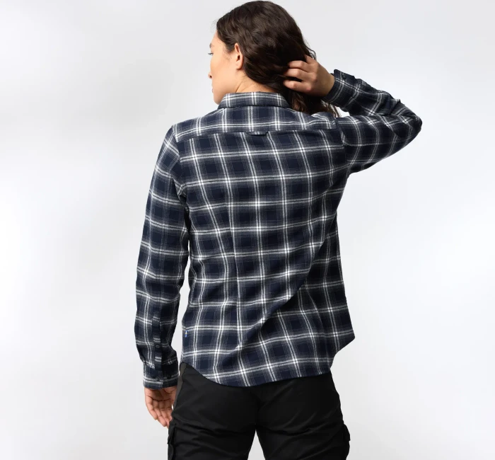 Fjällräven Övik Flannel Hemd langarm dark navy (Damen)