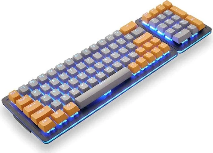 Mountain Mineral Keycap Set, Kunststoff (PBT) Double-Shot, orange/grau, 113 Tasten (104+9), ANSI-US