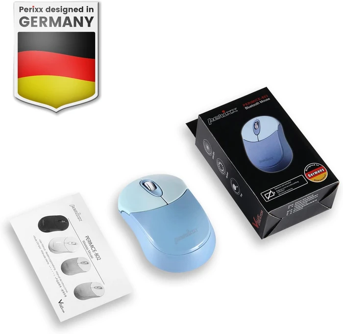 Perixx PERIMICE-802 Mini Bluetooth Maus Blue, Bluetooth