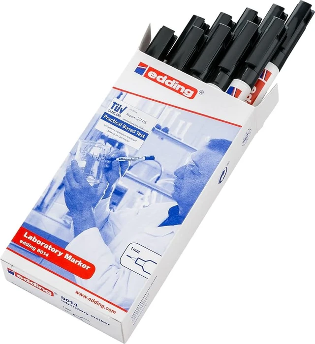 edding 8014 Labormarker schwarz, 10er-Pack