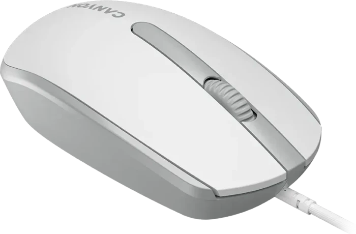 Canyon M-10 Wired Mouse, weiß/grau, USB
