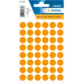 Herma Markierungspunkte 13mm, leuchtorange, 50 Blatt
