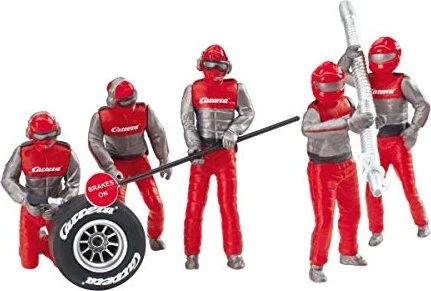 Carrera Digital 124/132/Evolution Zubehör Figurensatz Mechaniker Carrera Crew rot