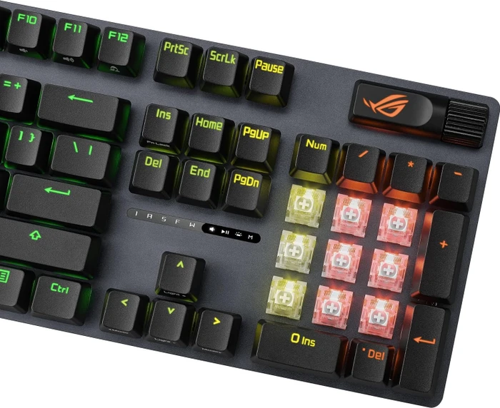 ASUS ROG Strix Scope II, PBT, LEDs RGB, ROG NX SNOW, USB, DE