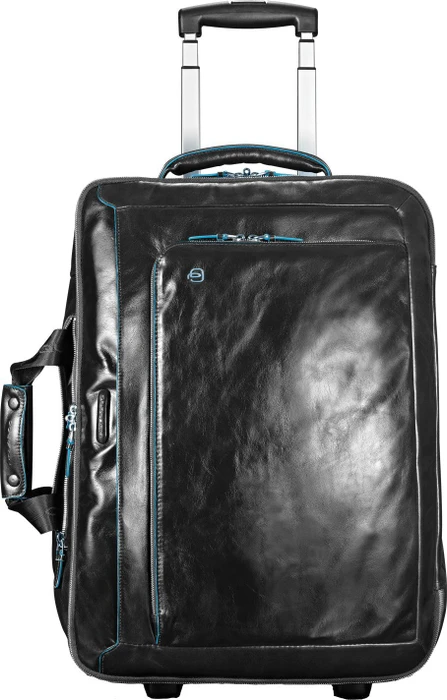 Piquadro Blue Square Kabinentrolley mit Gurt schwarz