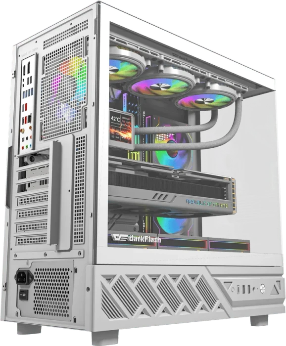 DarkFlash DS950 White, Glasfenster