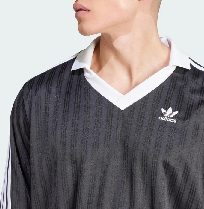 adidas Adicolor Piqué Football Shirt langarm schwarz (Herren)