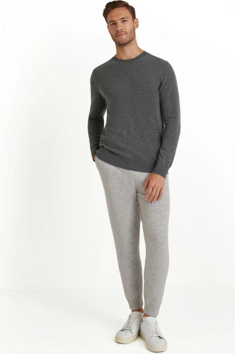 Falke Luxury Rundhals Pullover dark grey-heather (Herren)