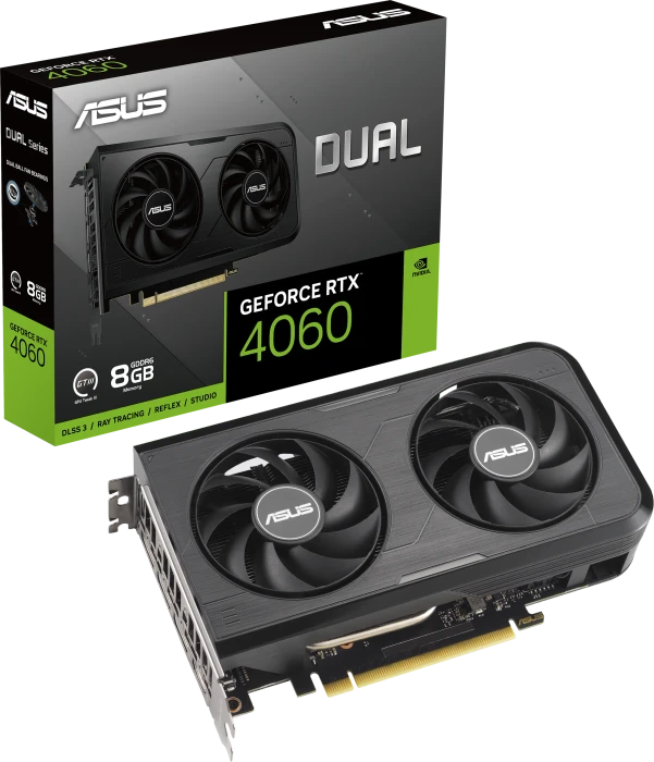ASUS Dual GeForce RTX 4060 V3, DUAL-RTX4060-8G-V3, 8GB GDDR6, HDMI, 3x DP