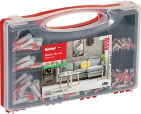 fischer DuoPower Meister-Box XL Wohnraum Dübel-Sortiment inkl. Koffer, 280 Stück