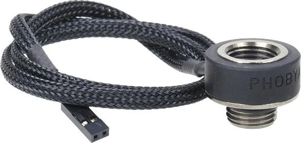 Phobya Temperatursensor G1/4" 2-Pin, schwarz vernickelt