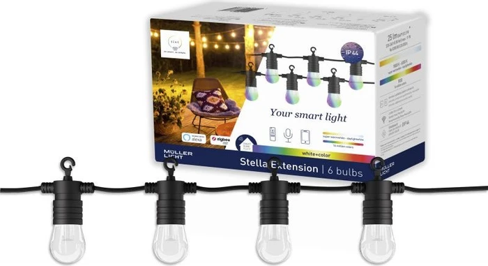 Müller Licht tint Stella white+color Lichterkette Erweiterung LED 6x warmweiß-tageslichtweiß RGB