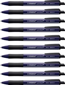 STABILO pointball NatureCOLORS Kugelschreiber preußischblau/schwarz, 10er-Pack