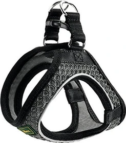 Hunter Hilo Comfort Geschirr für kleine Hunde mit Netzmaterial und reflektierenden Elementen, S, Anthrazit
