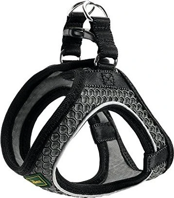 Hunter Hilo Comfort Geschirr für kleine Hunde mit Netzmaterial und reflektierenden Elementen, S, Anthrazit