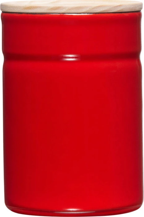 Riess Vorratsdose mit Eschenholzdeckel 565ml tomato