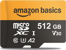 AmazonBasics High Speed R200/W150 512GB Kit, UHS-I U3, A2, Class 10