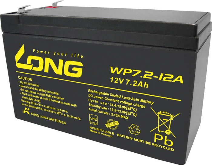 Kung Long Bleiakku WP7.2-12A/F1 7.2Ah