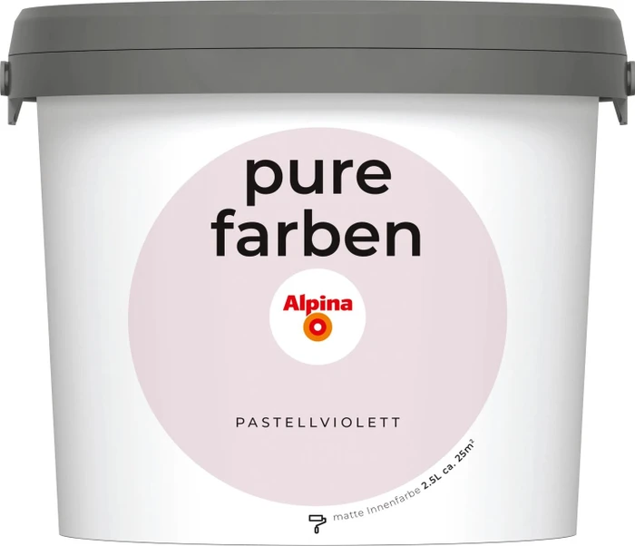 Alpina Farben Pure Farben Wandfarbe pastellviolett innen lila, 2.5l