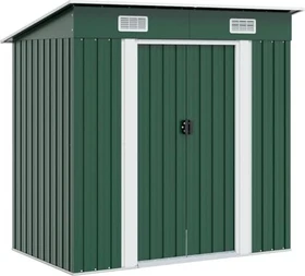 vidaXL Metall Gerätehaus 190x124cm grün