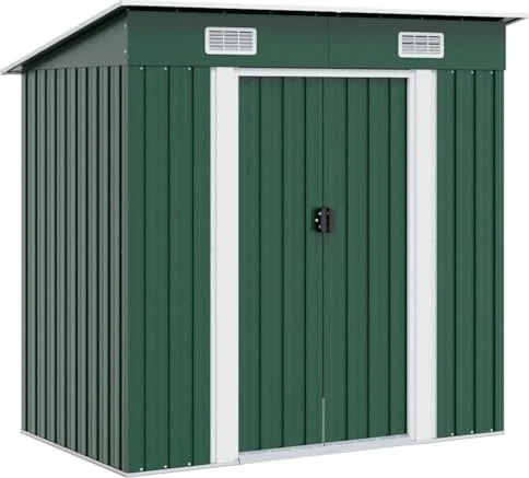 vidaXL Metall Gerätehaus 190x124cm grün