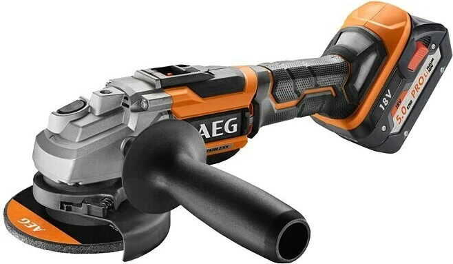 AEG BEWS 18-125BL-502C Akku-Winkelschleifer inkl. Koffer + 2 Akkus 5.0Ah