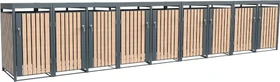 Westmann Planta Mülltonnenbox 9x 240l holzoptik/anthrazit
