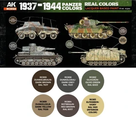 AK-Interactive 2nd Gen Real Colors 1937-1944 Panzer Colors Farbset, 6-tlg.