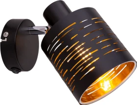 Globo Tunno Spot 1-flammig schwarz/gold