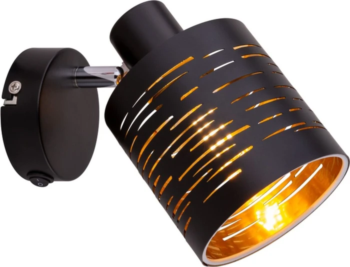 Globo Tunno Spot 1-flammig schwarz/gold