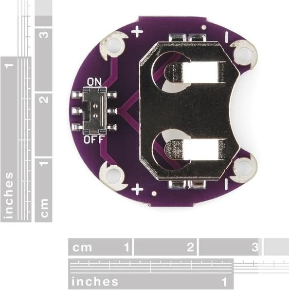 SparkFun Arduino LilyPad Coin Cell Battery Holder, Switched