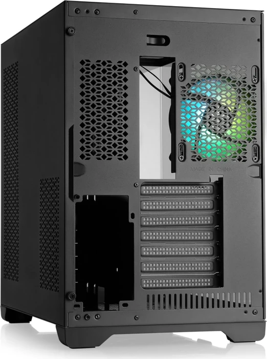 CSL-Computer Vitrum, schwarz, Glasfenster