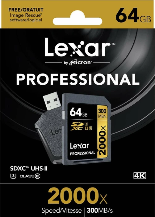Lexar Professional 2000x R300/W260 64GB Kit, UHS-II U3, Class 10
