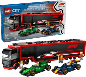 LEGO City - F1 Truck with RB20 & AMR24 F1 Cars