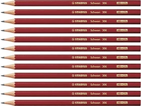 STABILO Schwan Bleistift HB, rot, 12er-Pack