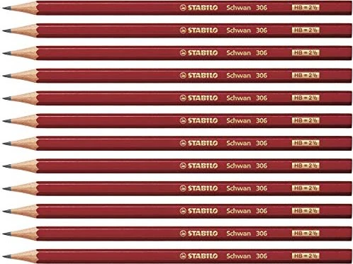 STABILO Schwan Bleistift HB, rot, 12er-Pack