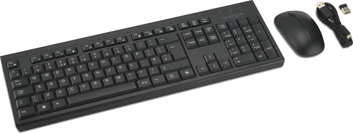 Kensington KM270 EQ Rechargeable Desktop Set, Wireless Tastatur und Maus, USB, UK