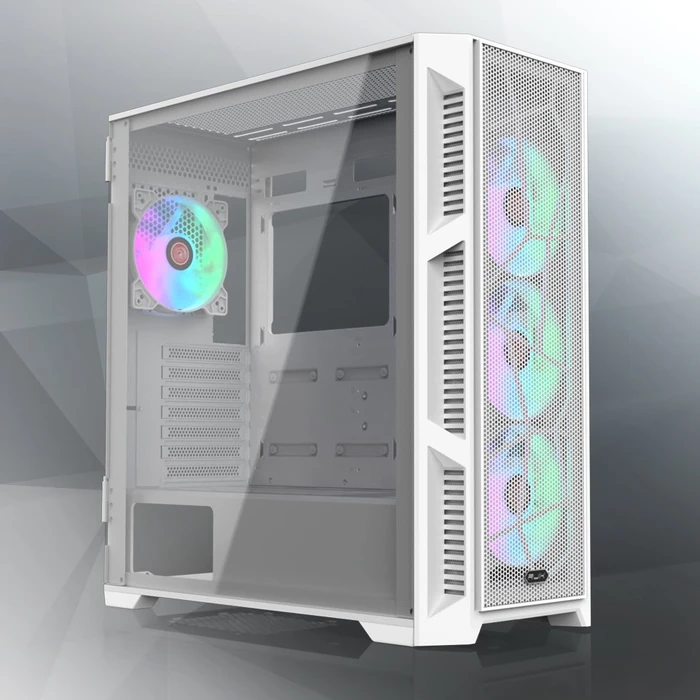 Raijintek Ponos Ultra White MS4, weiß, Glasfenster