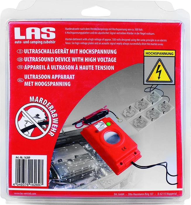 LAS Marder-Abwehrgerät Hochspannung & Ultraschall