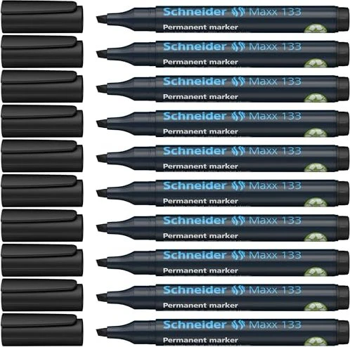 Schneider Maxx 133 Permanentmarker schwarz, 10er-Pack