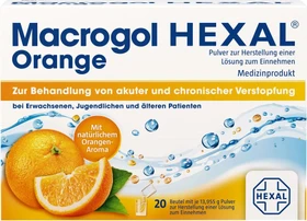 Hexal Macrogol Hexal Orange Pulver Beutel, 20 Stück