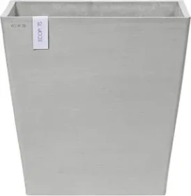 Ecopots Kunststoff-Topf Rotterdam 50x50cm white grey