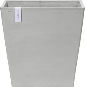 Ecopots Kunststoff-Topf Rotterdam 50x50cm white grey
