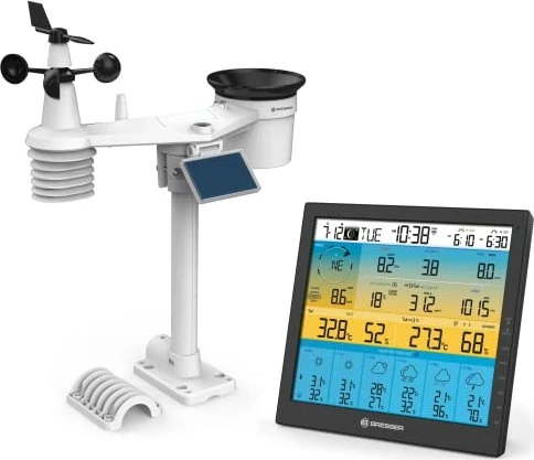 Bresser 4CAST PRO SF 7in1 Solar Profi-Wettervorhersage-Center grau, digital