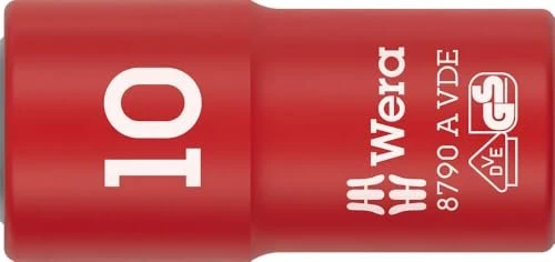 Wera 8790 A VDE Zyklop Außensechskant Steckschlüssel 1/4", 10x41mm