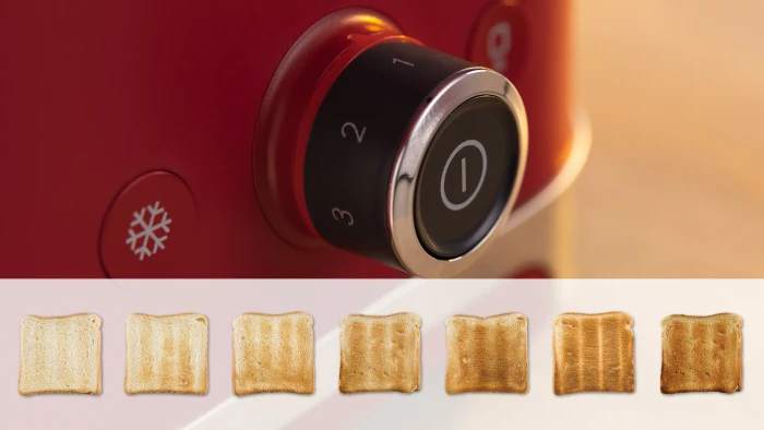 Bosch TAT4M224 Kompakt MyMoment Toaster rot/edelstahl