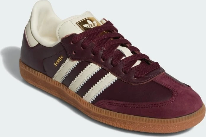 adidas Samba OG maroon/cream white/gold metallic